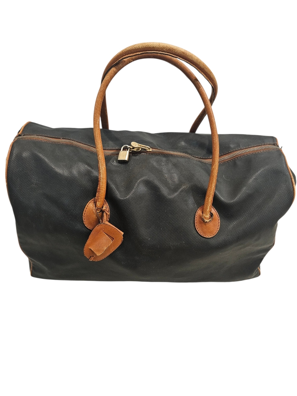 Bottega Veneta Marco Polo 20" Duffle -1990's Early Logo, w/ Lock & Keys